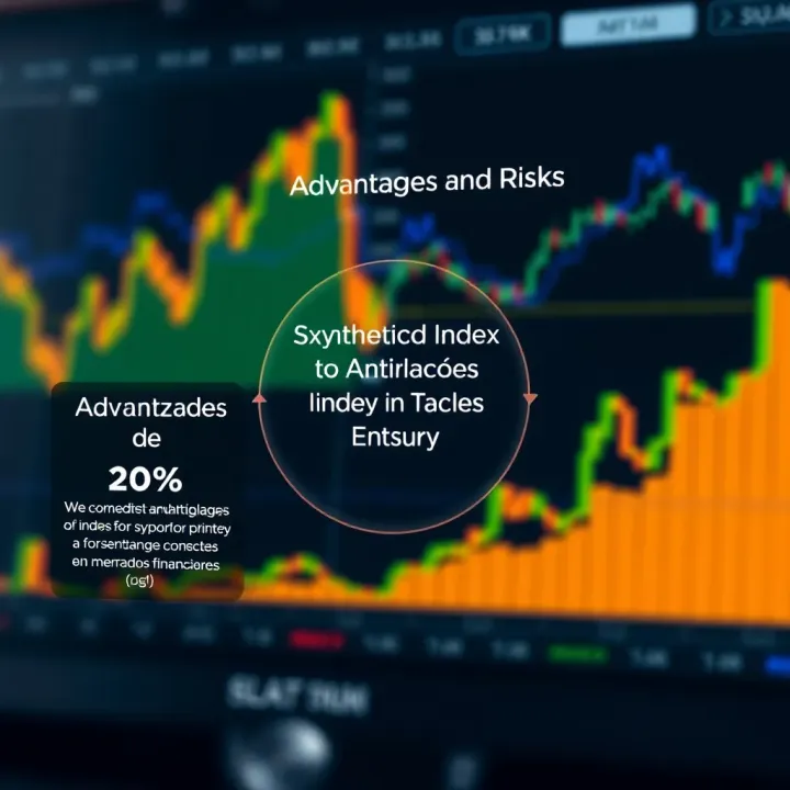 Advantages and Risks of Synthetic Index Derivatives in Colombia Diagram illustrating the advantages and risks associated with synthetic index derivatives within the Colombian financial context