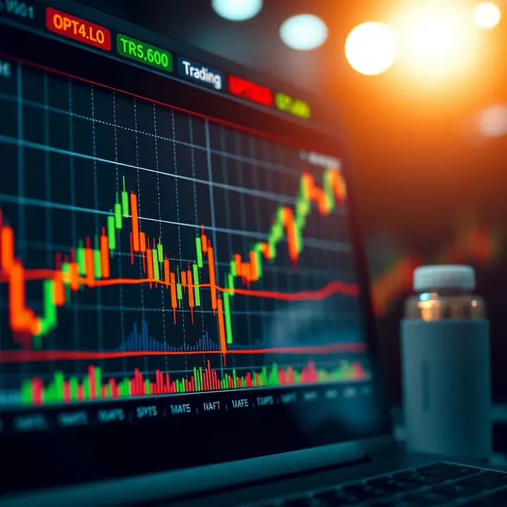 Binary Options Price Movement and Analysis Graph showing binary options price movement with indicators