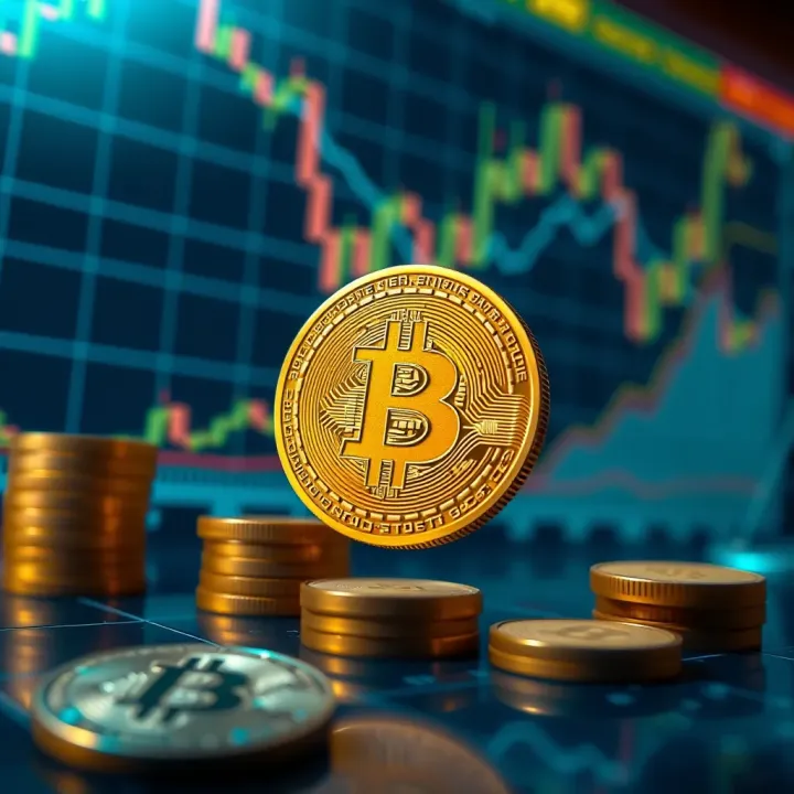 Analyzing Bitcoin's Influence on Financial Markets Illustration of financial market impact with Bitcoin symbol and currency icons