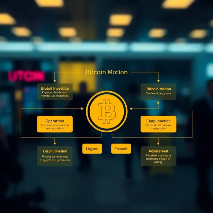 Diagram showing the operational flow of Bitcoin Motion platform for cryptocurrency investment
