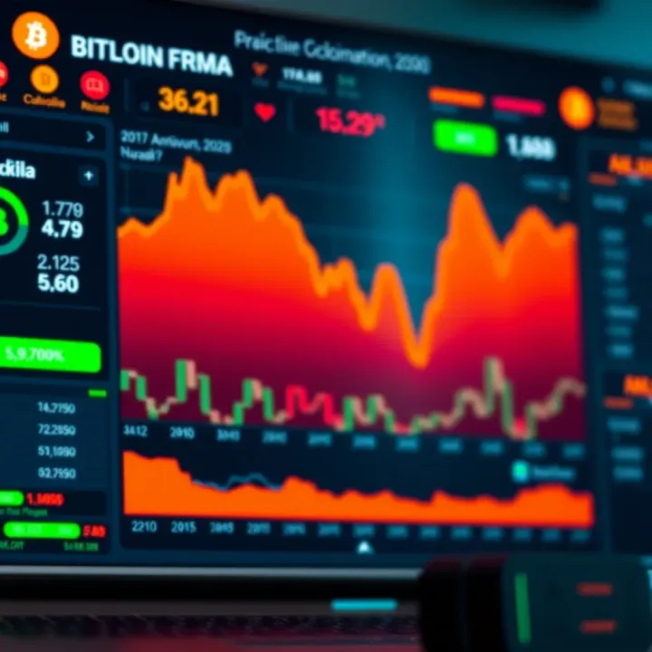 Dashboard showing real-time Bitcoin price updates and investment insights for Colombia