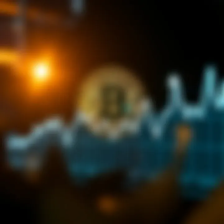 Graph showing bitcoin price fluctuations in US dollars over recent months