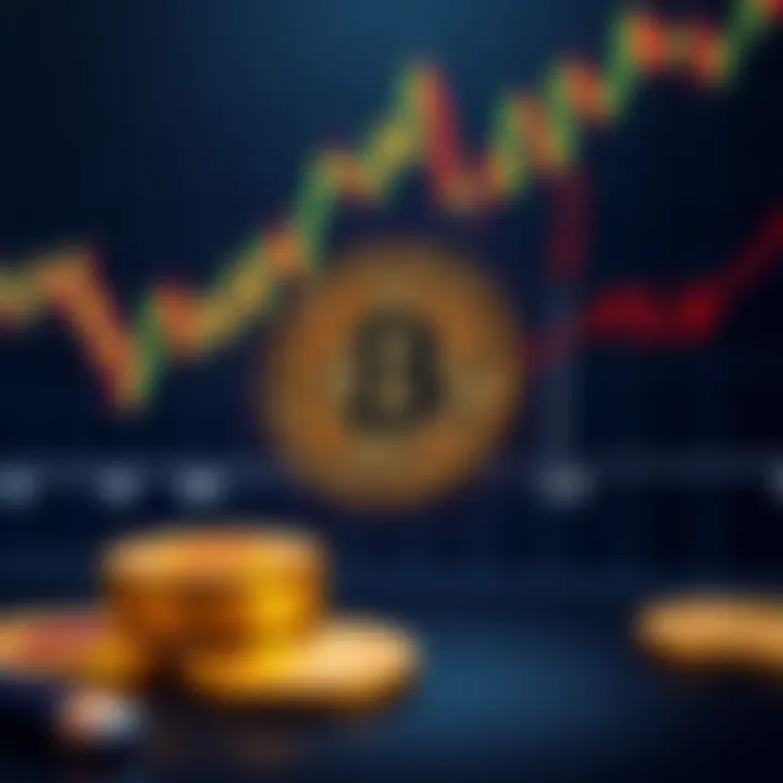 Graph illustrating Bitcoin price movements against the US dollar with key influencing factors