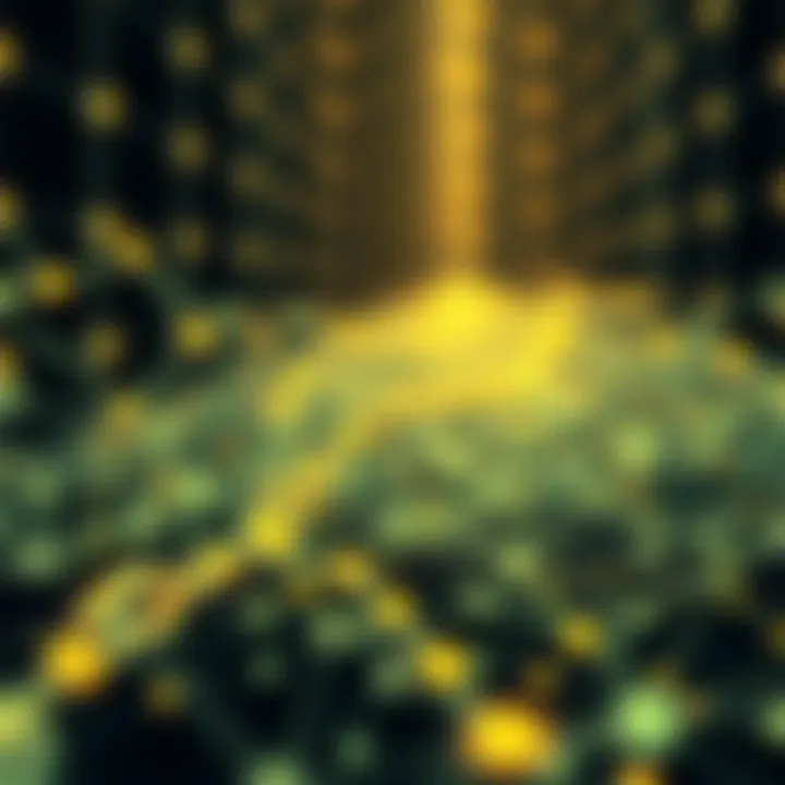 Conceptual illustration of Chainlink network connecting smart contracts with external data sources