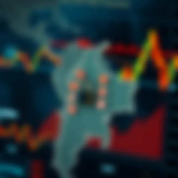 Secure Online Trading Environment in Colombia Map of Colombia highlighting financial market activity with icons representing secure online trading