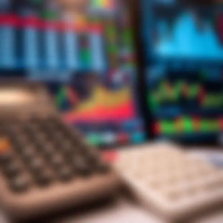 Trading Calculators Enhancing Financial Analysis Financial analytics dashboard showing trading calculations and data charts