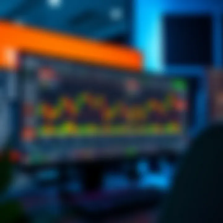 Simulated Trading Environment for Learning and Risk-Free Experience Computer screen displaying a trading platform interface with simulated trades