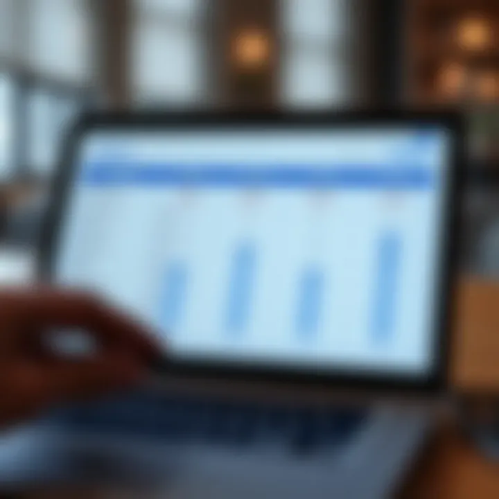 Graph depicting comparison of financial loan options on a digital platform