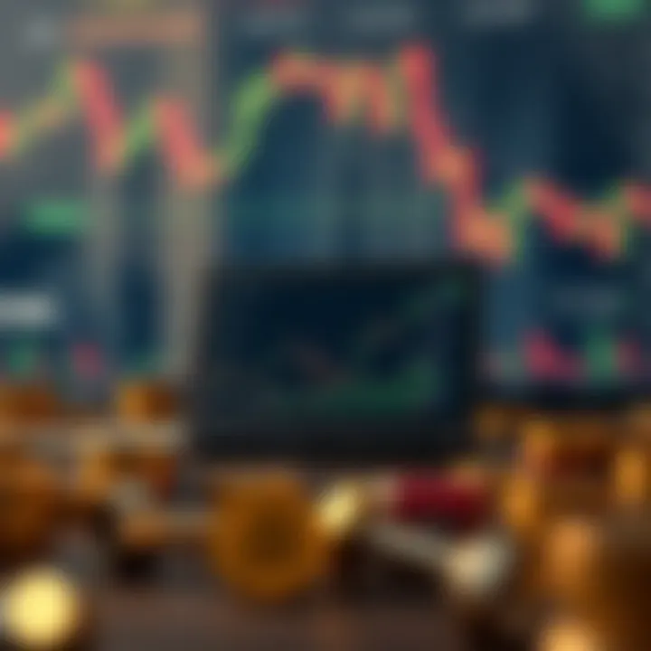 Visual representation of financial risks and security measures for investors using online trading platforms