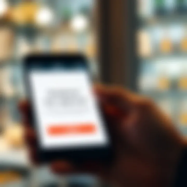 Digital smartphone displaying a quick loan approval notification on the screen