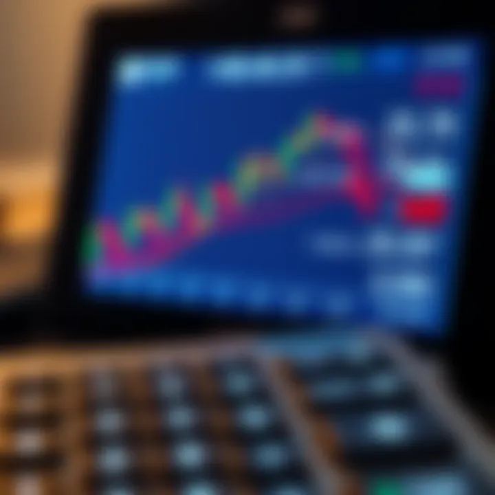 Forex pip calculator showing currency pair values and potential profit calculations on a digital screen