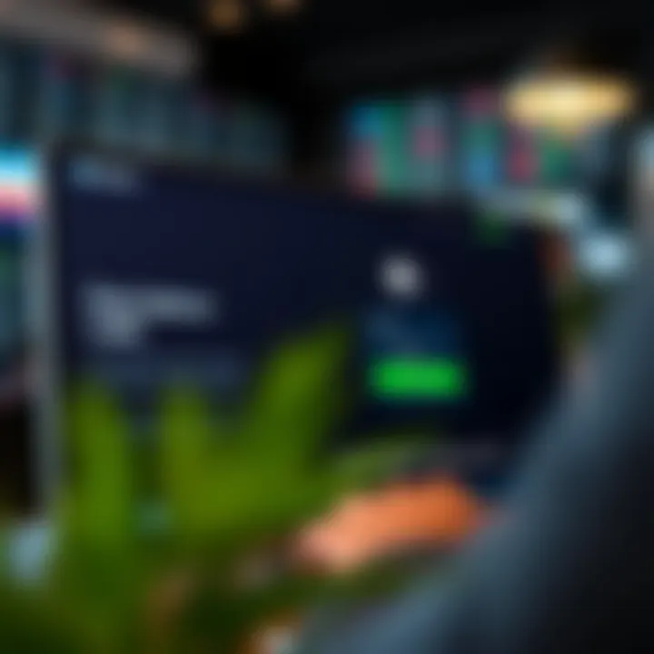 User interface of IQ Option platform showing login screen with secure authentication features