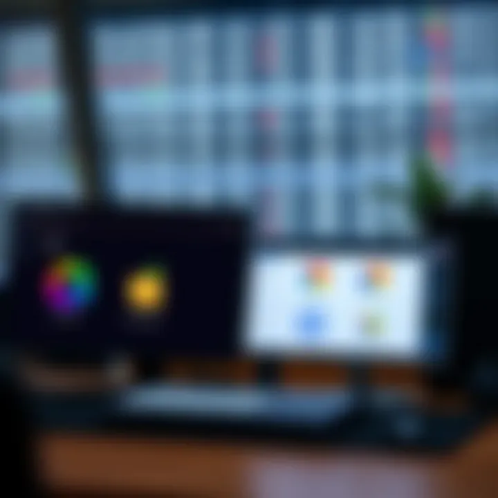 Compatibility of Deriv with Multiple Operating Systems Illustration of a computer setup with icons representing different operating systems