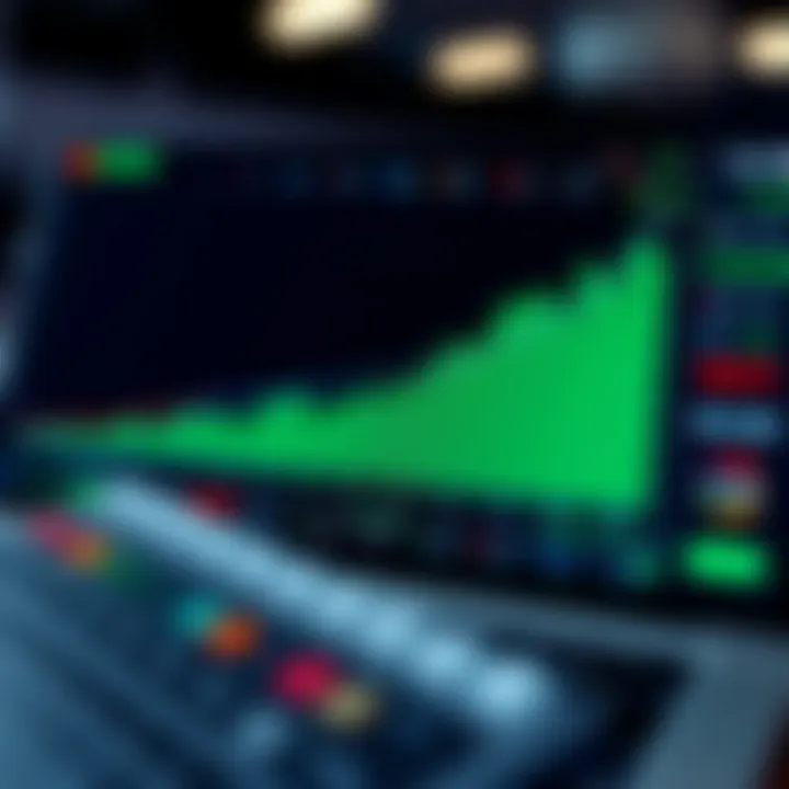 Graph showing upward trend in trading performance on digital platform