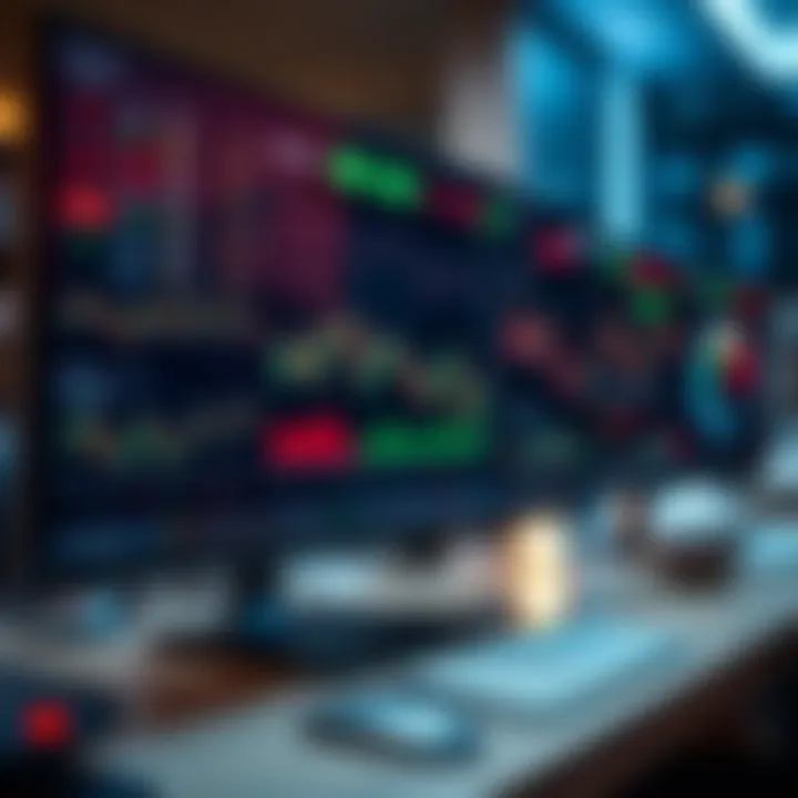 IQ Option trading platform interface showcasing various financial charts and trading options