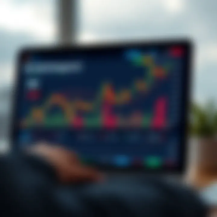 Graph showing risk management strategies for online trading platforms