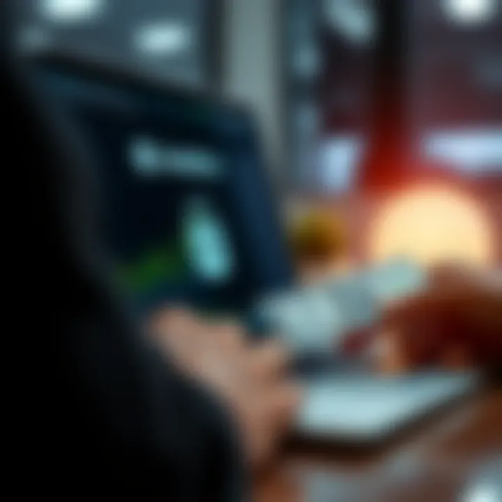 Illustration of secure online transaction on Deriv platform