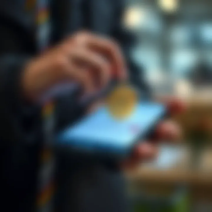 Secure transfer of funds from online trading platform to mobile wallet app