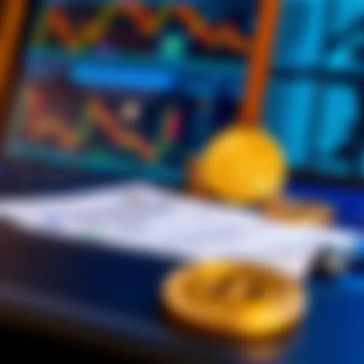 Secure digital wallet interface with cryptocurrency symbols and legal documents