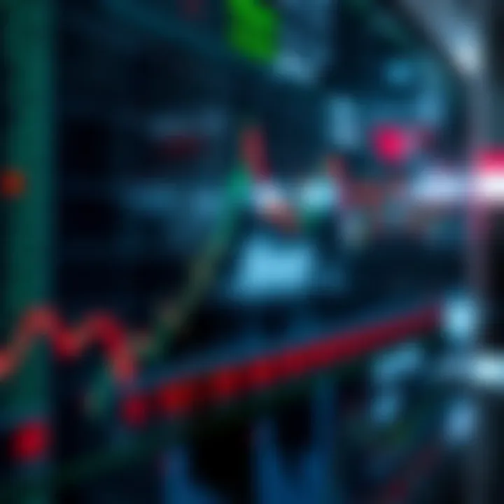 Market chart depicting investor reactions and fluctuations during a financial downturn