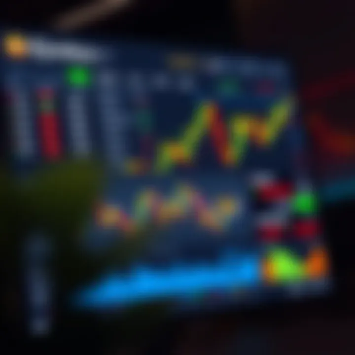 Dashboard view of IQ Option trading platform showing diverse financial instruments