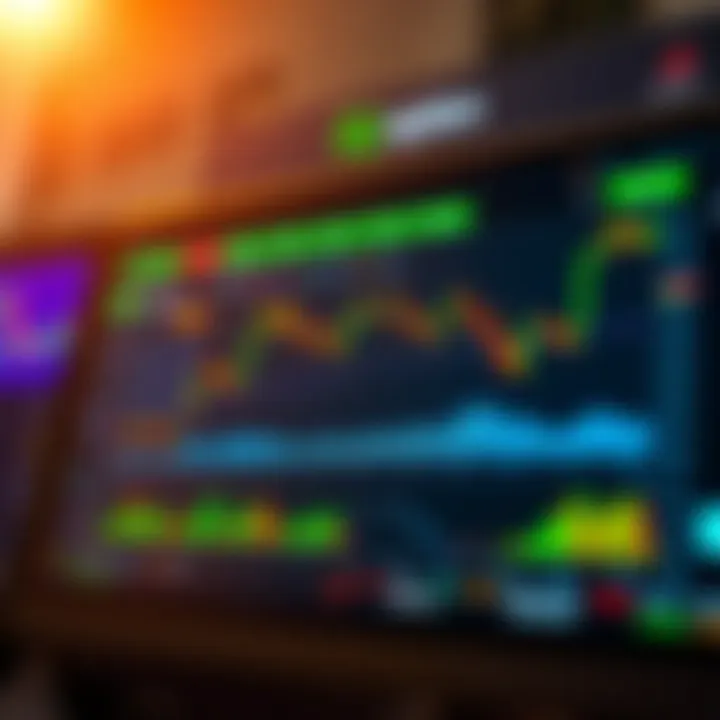 Interface of the IQ Option trading platform displaying various market assets and real-time graphs