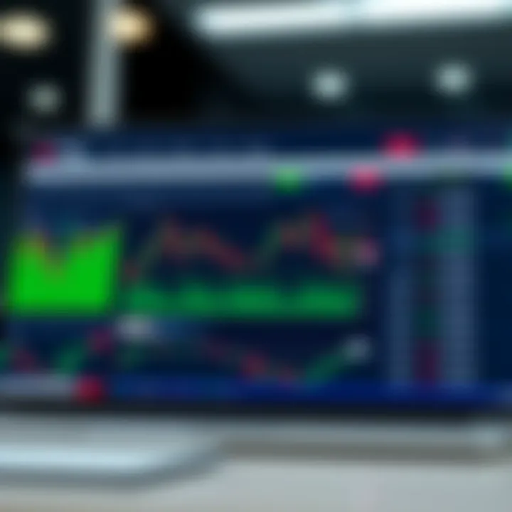 User interface displaying financial charts and social trading features on NAGA Broker platform