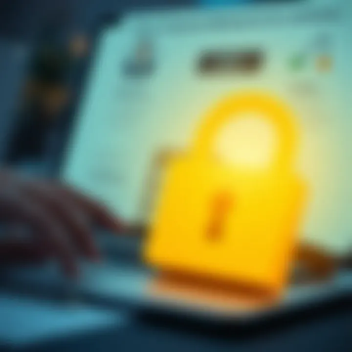 Graphic depicting secure online payment methods and legal documents ensuring safe e-commerce transactions