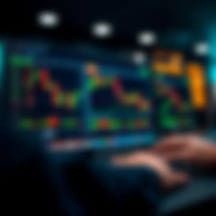 Utilizing Tools on an Online Trading Platform User interface of an online trading platform with various tools and charts