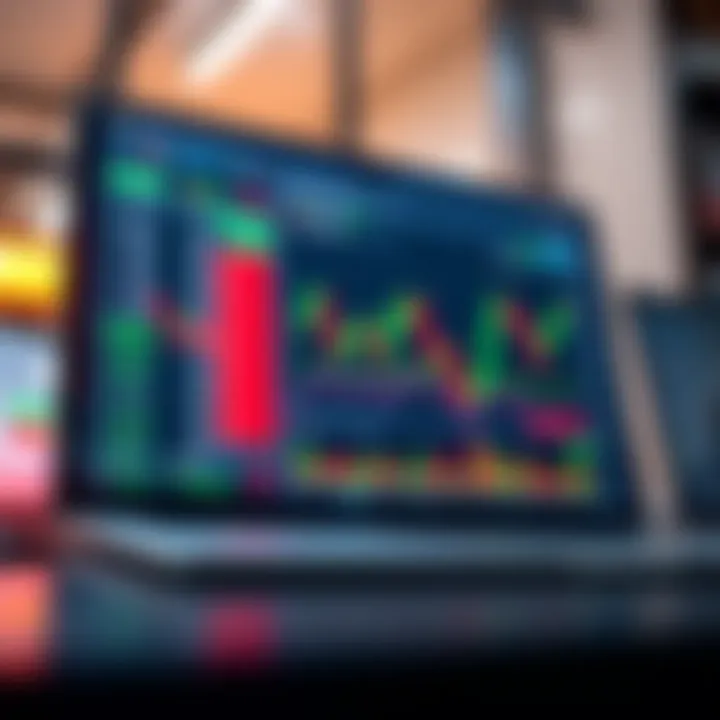Overview of a digital trading platform interface showing charts and financial data