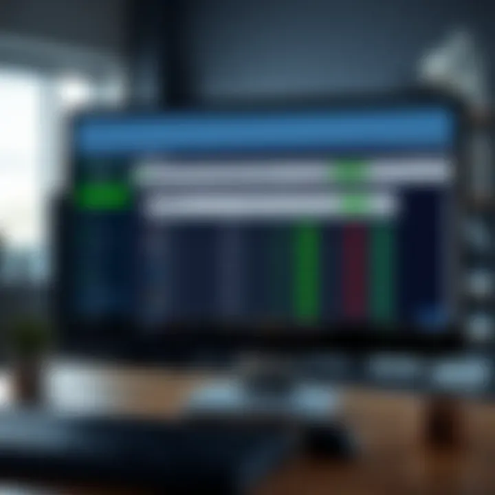 Illustration of a computer screen showing a user interface for deposits, withdrawals, and account management
