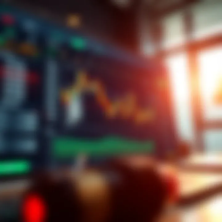Dashboard interface of a trading platform showcasing user options and trading tools