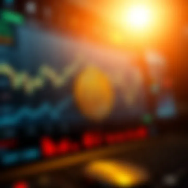 Illustration of a digital dashboard displaying real-time Bitcoin exchange rates and market indicators