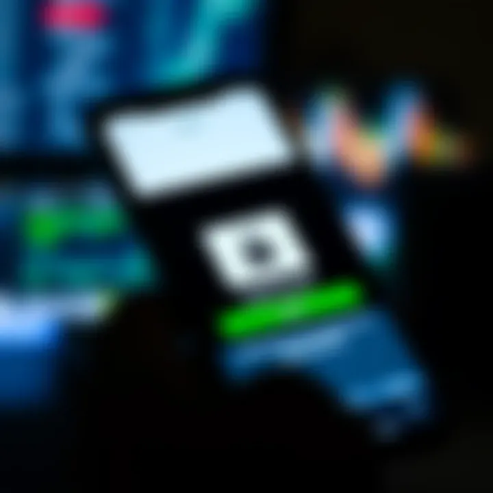 Secure login screen of IQ Broker application on a mobile device in Colombia