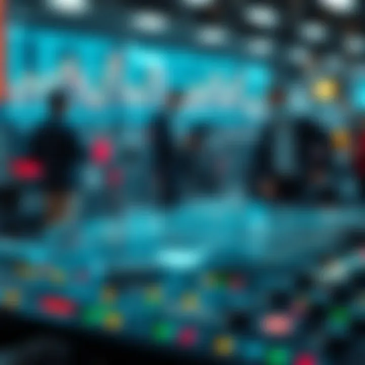 Technology Influence and Global Economy on Apple Shares Conceptual illustration of technology impact and global economic factors influencing Apple shares