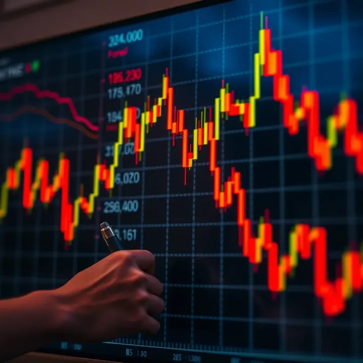 Graph displaying Forex currency pair fluctuations relevant to pip value calculation