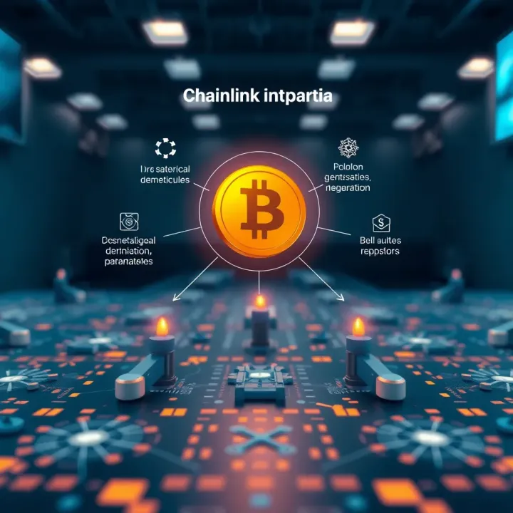 Chainlink Integration in Decentralized Finance Ecosystem Diagram showing Chainlink integration within decentralized finance applications