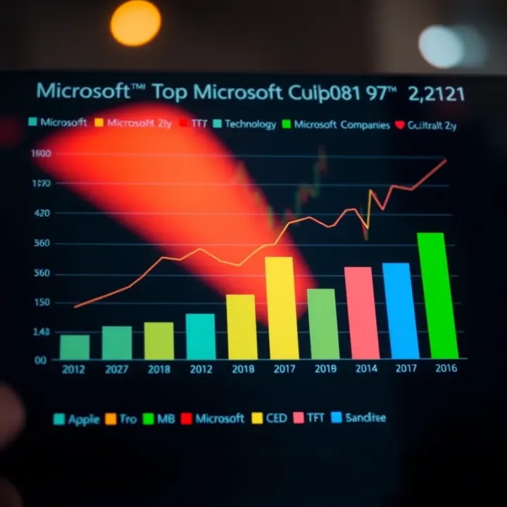 Market Share Comparison Among Leading Technology Companies Graph showing market share comparison of top technology companies including software and cloud sectors