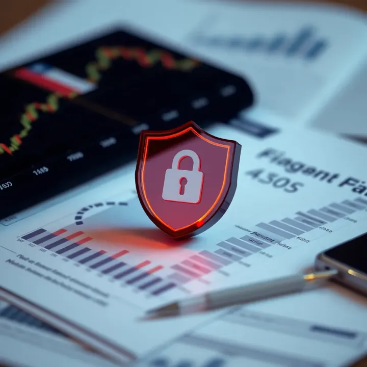 Regulation and Security in Binary Options Trading Illustration depicting a secure shield symbol over financial documents representing regulation and safety