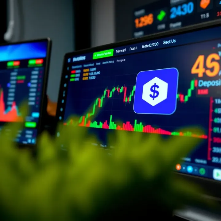 Illustration showing a digital trading platform dashboard highlighting a no-deposit bonus offer