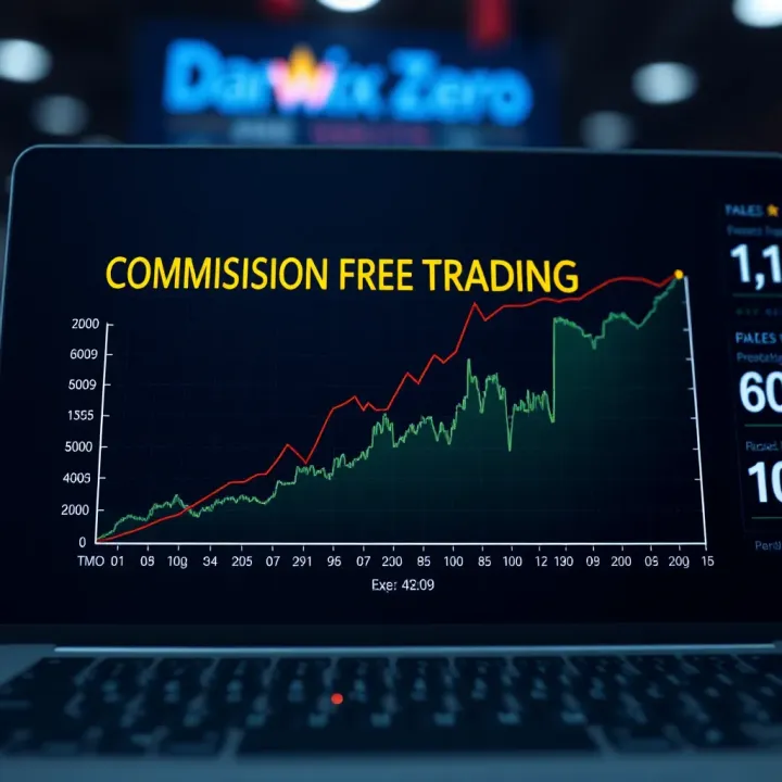 Graph showing commission-free trading benefits on the Darwinex Zero platform