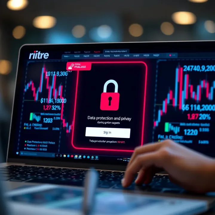 Visual representation of data protection and privacy during online sign-in