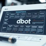 Chart depicting various applications and technical features of dbot across different technology sectors