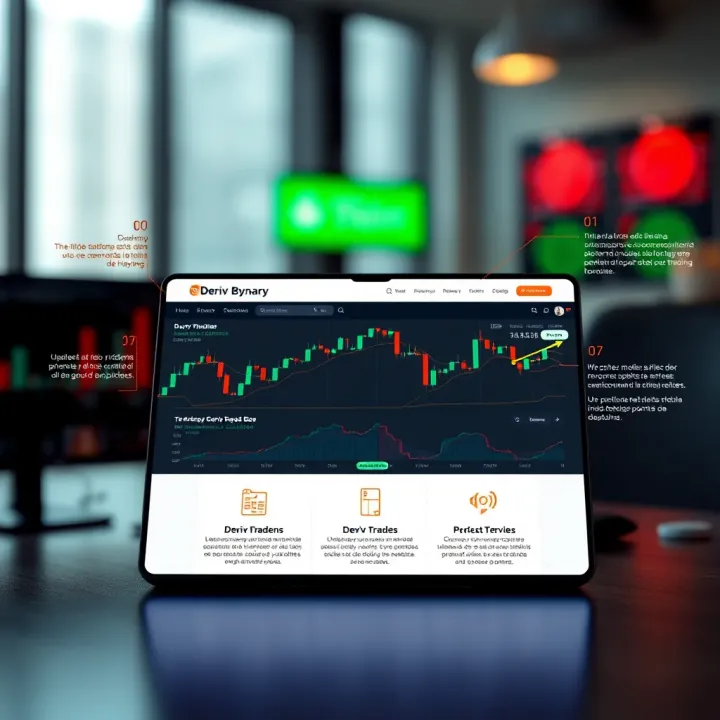 Diagram illustrating the key features and interface of the Deriv Binary trading platform