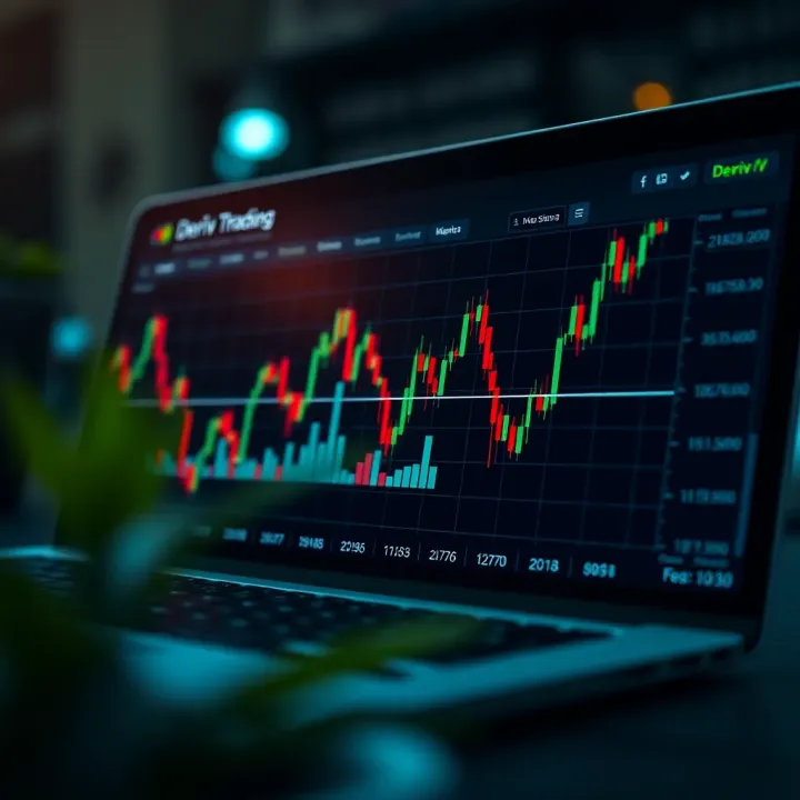 Graph demonstrating risk management strategies and market analysis on Deriv platform