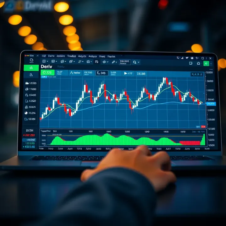 TradingView Charts and Technical Analysis on Deriv Platform TradingView interface displaying binary options charts with technical analysis tools