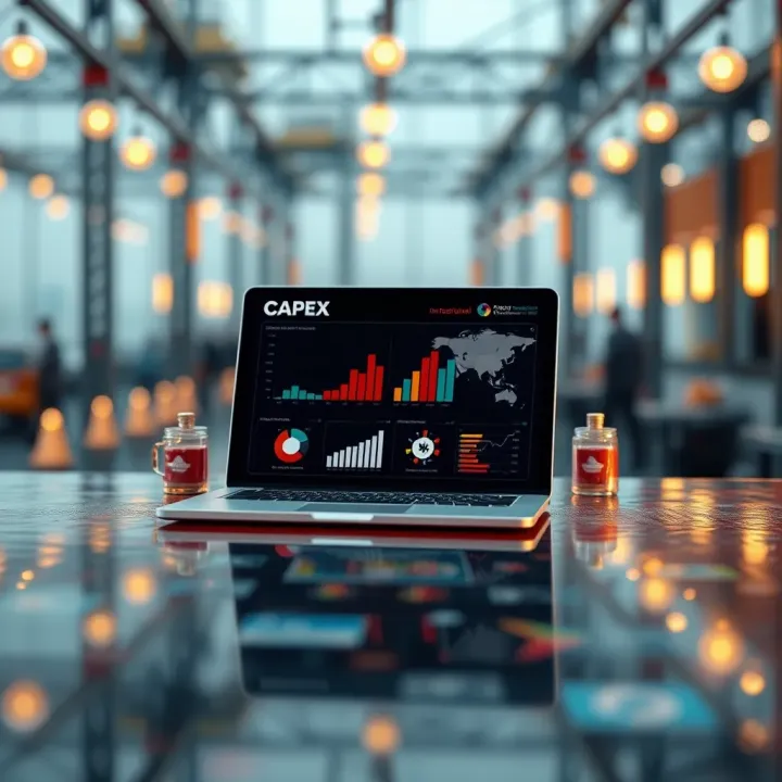 Illustration of digital platform integrating various investment management tools for efficient CAPEX control