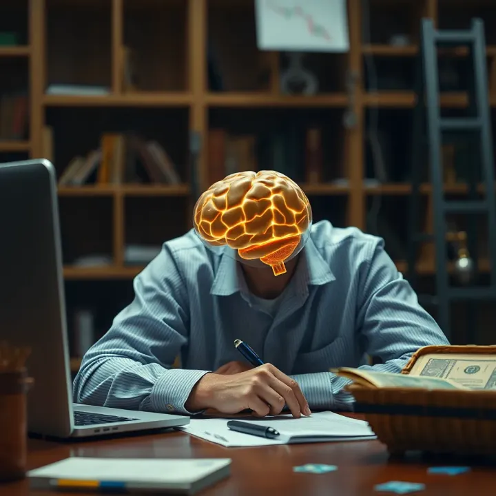 Visualization of financial goals achievement through mental techniques and stress reduction