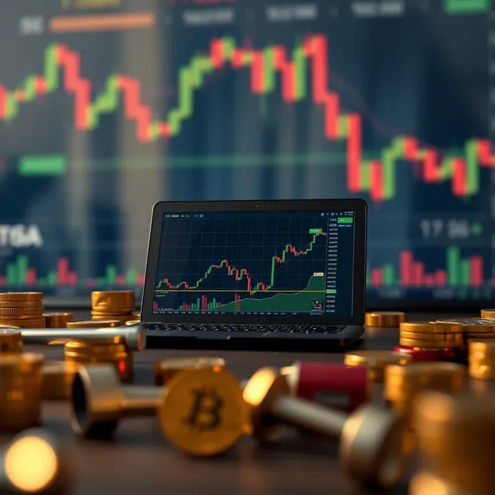 Visual representation of financial risks and security measures for investors using online trading platforms