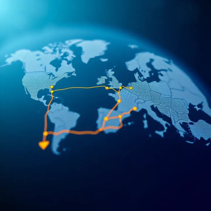 Global Economic Factors Affecting the Euro's Value Global economic factors influencing the euro with a map highlighting trade routes